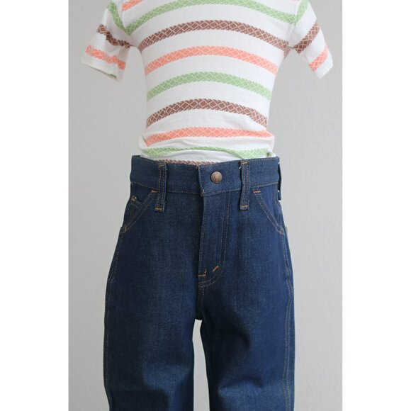 Deadstock, 1970's Vintage Bayly Dark Wash Jeans Kid's Size 5 to 6 Extra Small XS - Picture 8 of 10